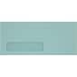 LUX Moistenable Glue #10 Window Envelope, 4 1/2" x 9 1/2", Pastel Blue, 50/Pack (11816-50)