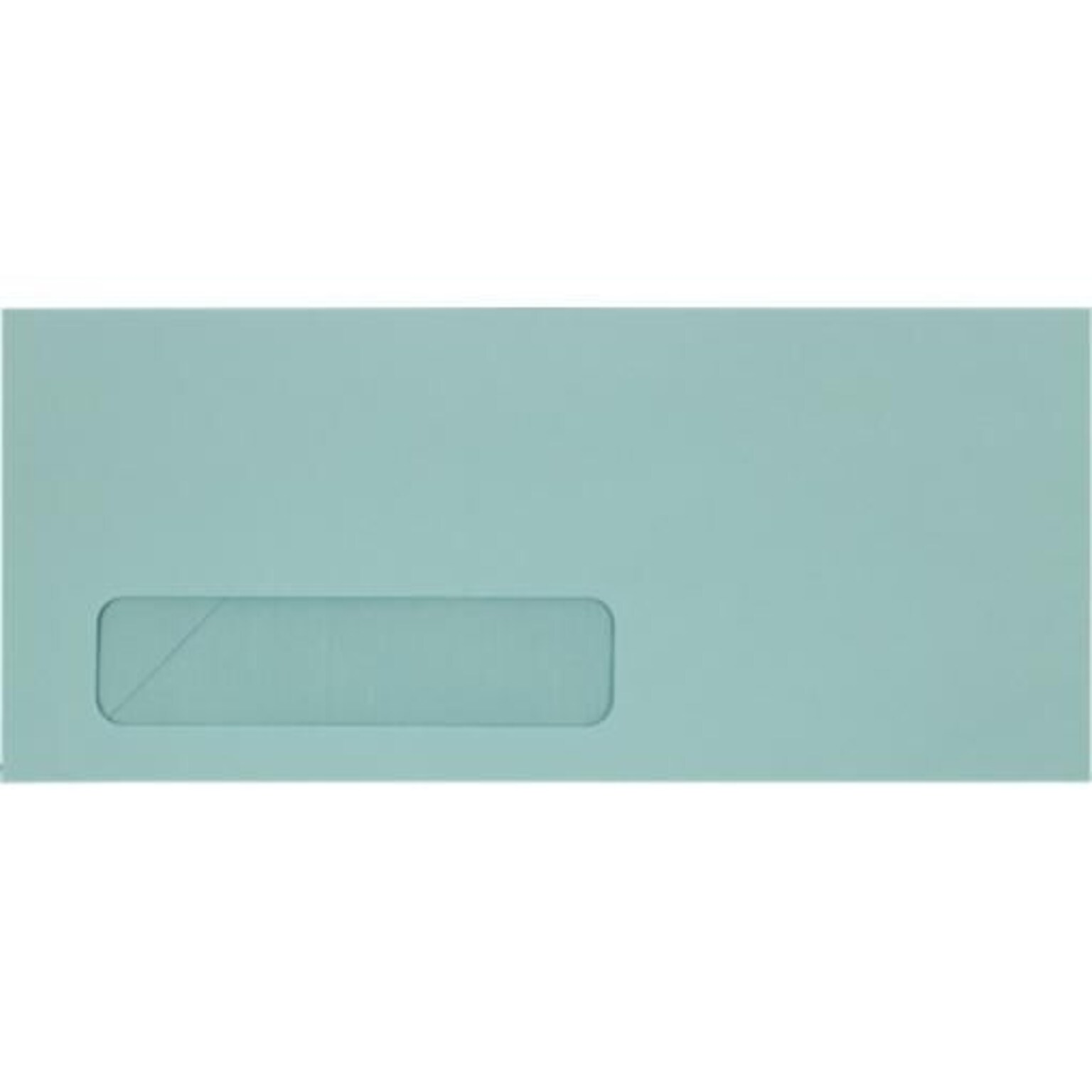 LUX Moistenable Glue #10 Window Envelope, 4 1/2 x 9 1/2, Pastel Blue, 50/Pack (11816-50)