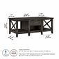 Bush Furniture Key West 47" x 24" Coffee Table, Dark Gray Hickory (KWT148GH-03)