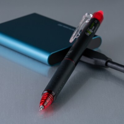 Pilot FriXion Synergy Clicker Erasable Gel Pen, Extra Fine Point, 0.5mm, Red Ink, Dozen (17372)