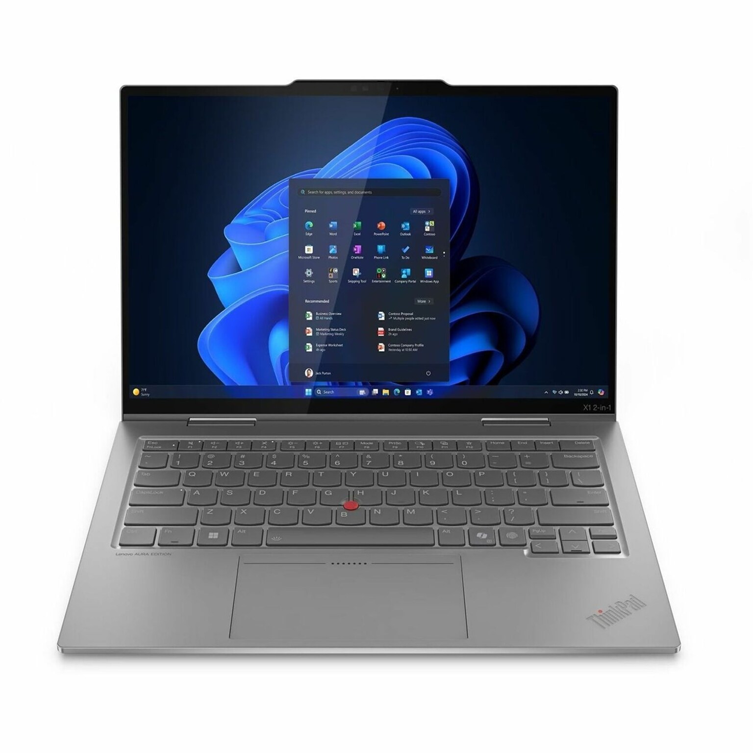Lenovo ThinkPad X1 Gen 10 Aura Edition 14 2-in-1 Touchscreen AI Laptop, Intel Core Ultra 5, 4.8 GHz, 16GB RAM, Windows 11 Pro