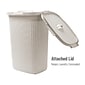 Mind Reader 15.85-Gallon Laundry Hamper with Lid, Plastic, Ivory (60HAMP-IVO)