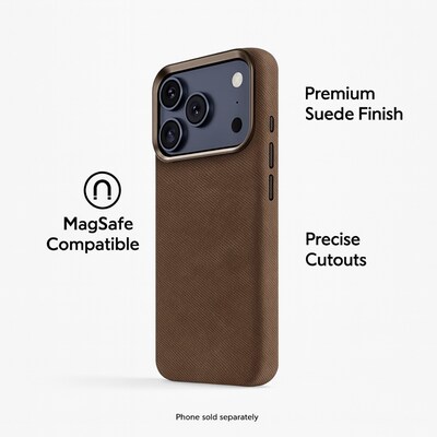 SaharaCase Indy MagSafe Phone Case for iPhone 17 Pro, Shock Absorbing, Desert Brown (CP01086)