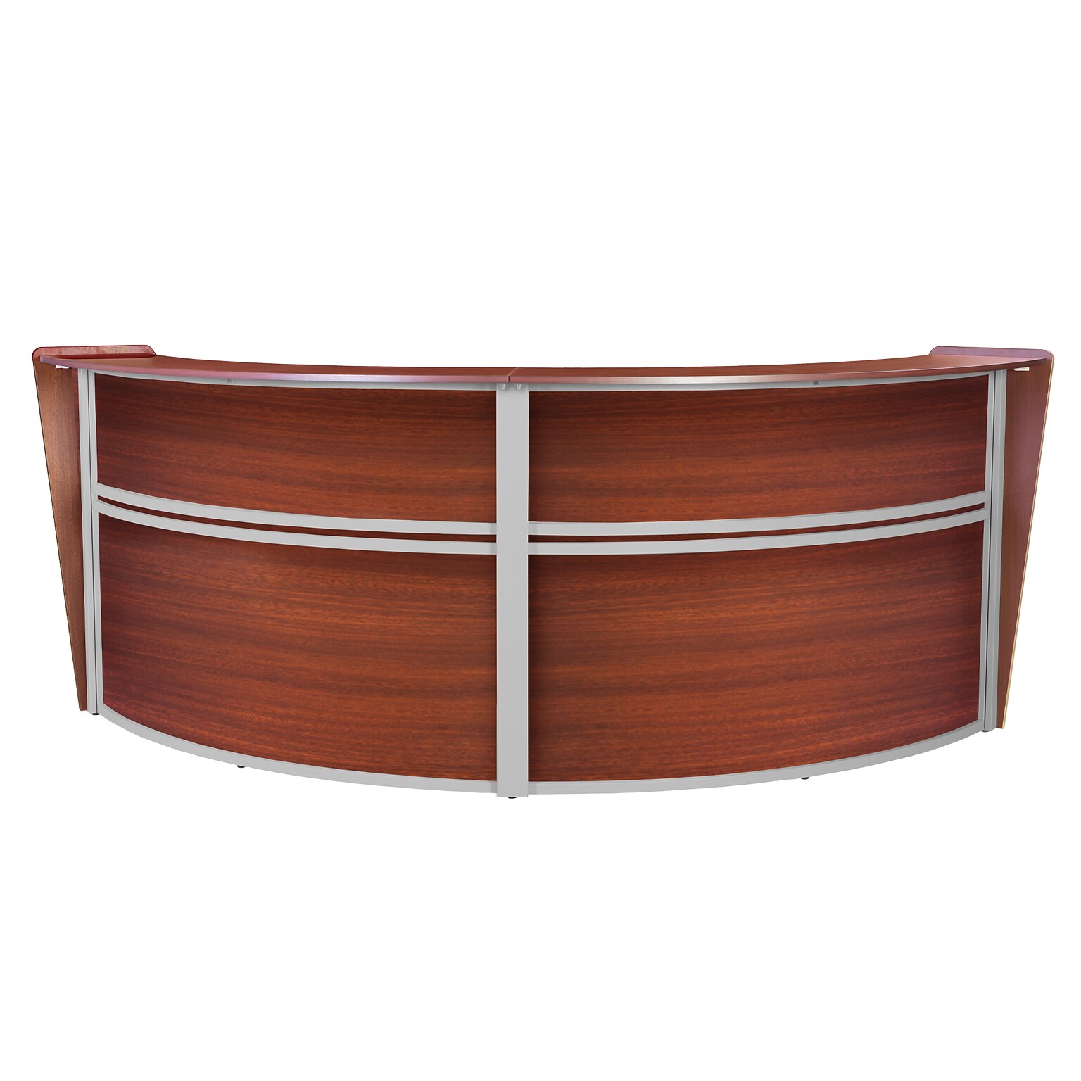 Regency Marque 124.5W Curved Reception Desk Workstation, Cherry (77292CH)