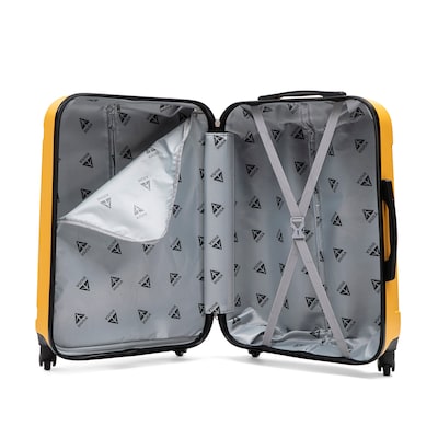 InUSA Pilot 4-Piece Hardside Spinner Luggage Set, TSA Checkpoint Friendly, Mustard (IUPILSMLXL-MUS)