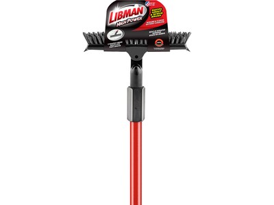 Libman 10 PET Swivel Grout and Scrub Brush, Red/Black, 6/Pack (1559)