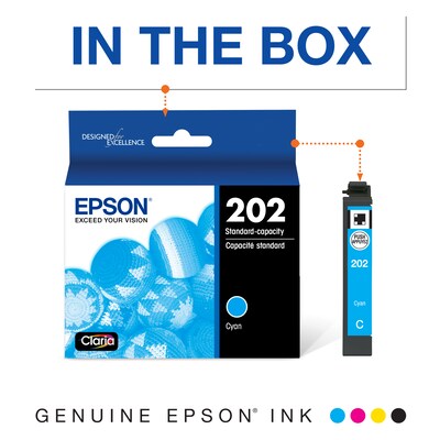 Epson T202 Cyan Standard Yield Ink Cartridge (T202220-S)
