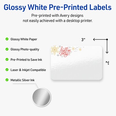 Avery Rectangle Multipurpose Labels, 2 x 3, White, 80/Pack (19479370419)