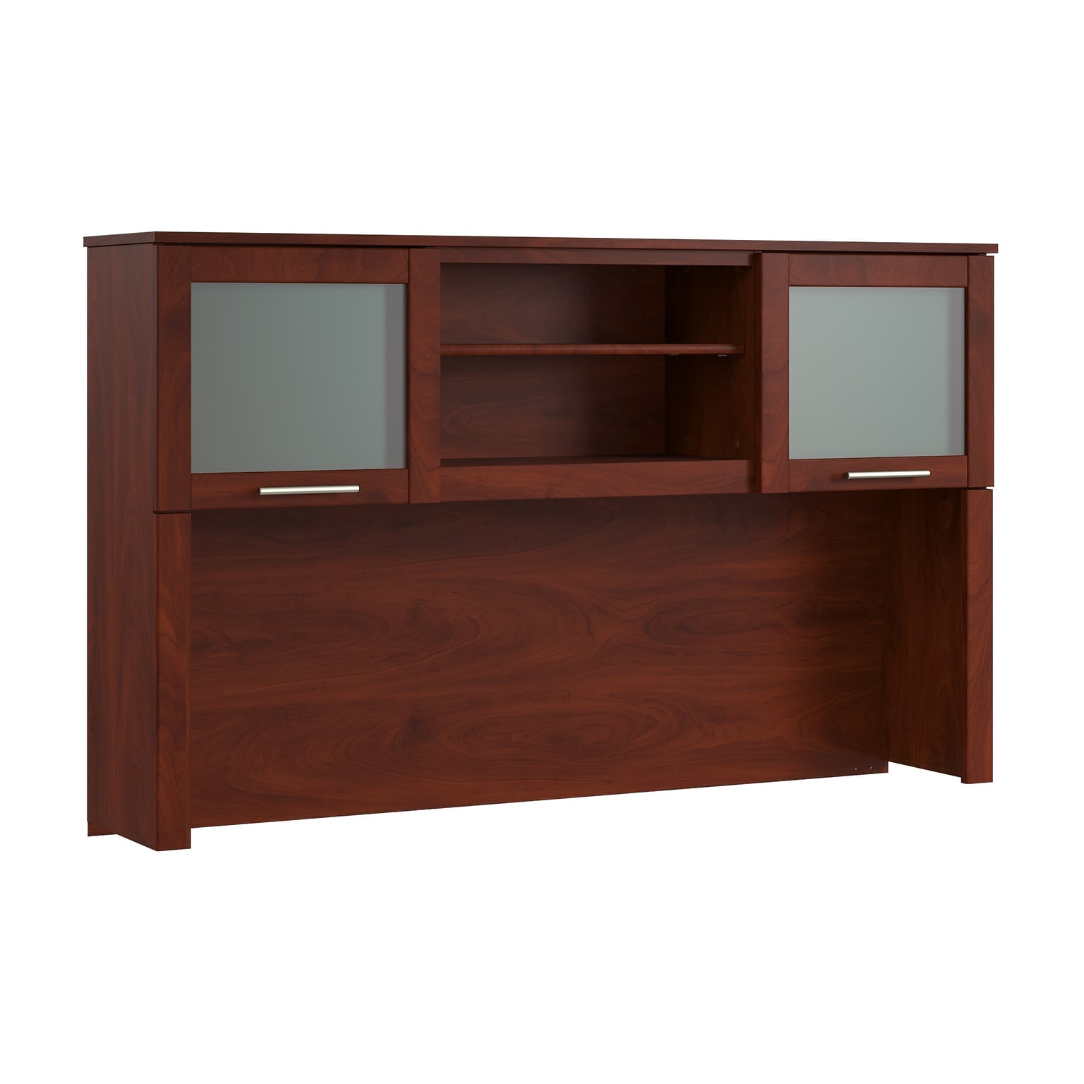 Bush Home Somerset 60 W Desk Hutch, Storage Shelves for Office Desk, Hansen Cherry (WC81731)