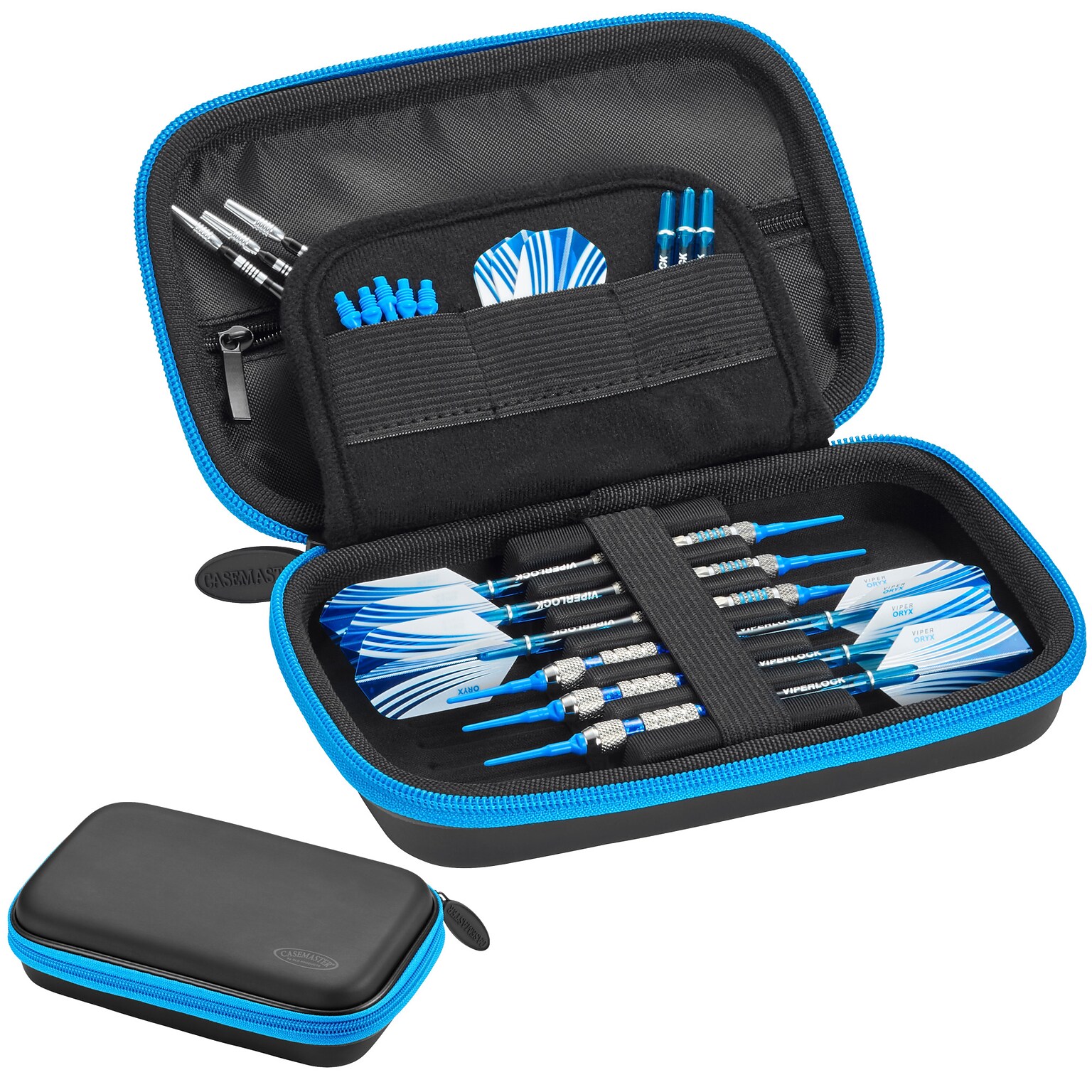 Casemaster Sentinel Dart Case with Blue Zipper (36-0602-03)