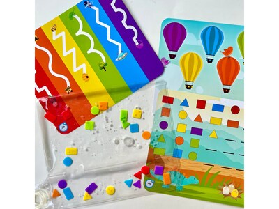 hand2mind Colors & Shapes Sensory Pad Set, Assorted Colors (94491)