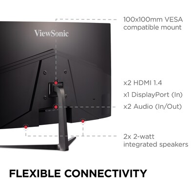 ViewSonic  32" Curved 165 Hz LCD Gaming Monitor, Black (VX3218C-2K)