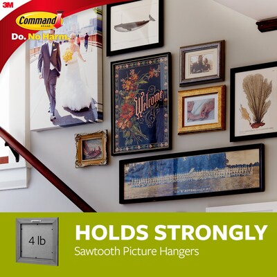Command Sawtooth  Hanger, 4 lb., White (17040ES)