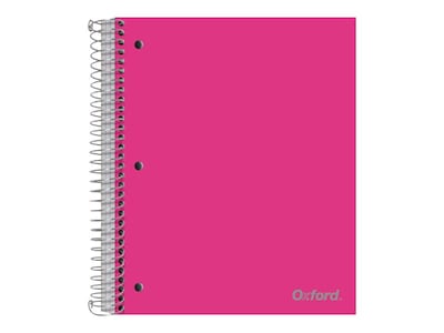 Oxford 3-Subject Plastic Notebooks, 9 x 11, College Ruled, 150 Sheets, Each (10586)