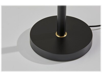 Adesso Emerson 68" Matte Black/Antique Brass Floor Lamp with 3 Globe Shades (5139-21)