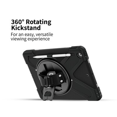 CODi iPad Essentials Bundle: Rugged Case 10.2" Case (9th/ 8th/7th Gen) + Screen Protector, Black (TK0000010)