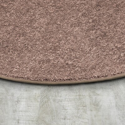 Joy Carpets Endurance Polyester 6 x 9 Oval Machine Tufted Rug, Taupe (80QQ-09)