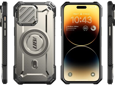 SUPCASE Unicorn Beetle MAG XT MagSafe Rugged Case for iPhone 15 Pro Max, Shock-Absorbing, Titan Gray