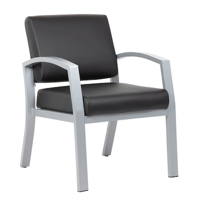 Boss Conrad Vinyl Guest Chair, Black (BR8111S-AM-BK)