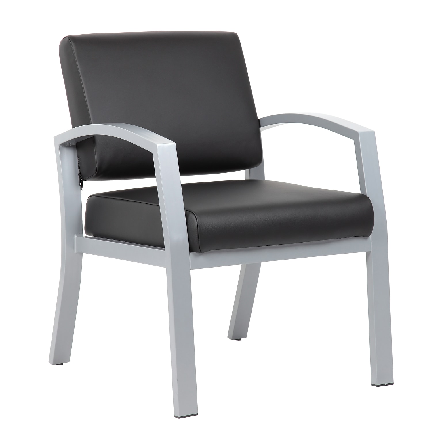 Boss Conrad Vinyl Guest Chair, Black (BR8111S-AM-BK)