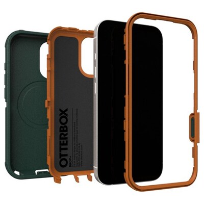 OtterBox Defender Pro MagSafe Phone Case for iPhone 17, Shock Absorbing, Green Intrigue (77-98411)