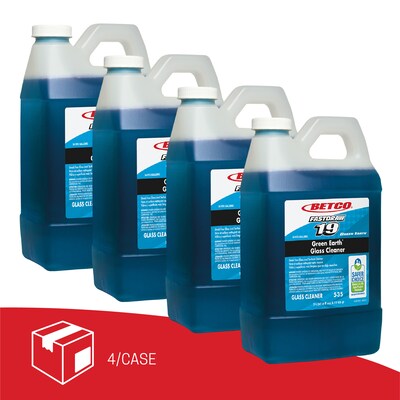 Betco FASTDRAW 19 Green Earth Streak-Free Glass & Surface Cleaner, 67.6 oz., 4/Carton (5354700)