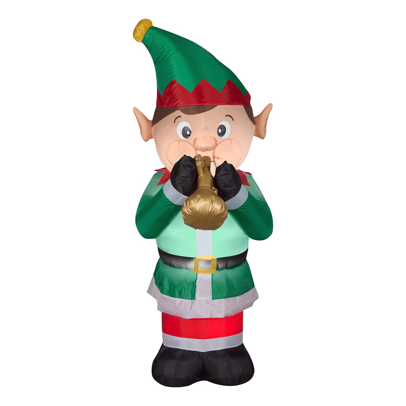 National Tree Company 6 Inflatable Trumpet Playing Elf (GE9-118906-1)
