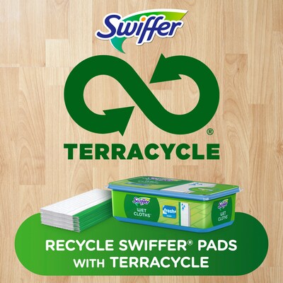 Swiffer Sweeper TRAP+ LOCK Wet  Cloth Refills, Open-Window Fresh, 12/Box (95531)