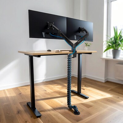 Mount-It! ABS Plastic Cable Organizer System, 50.5, Black (MI-7280)