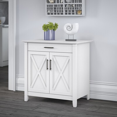 Bush Furniture Key West 30" Secretary Desk, Pure White Oak (KWS132WT-03)