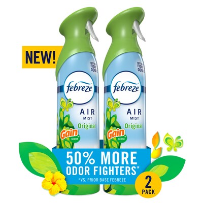 Febreze Air Mist Air Freshener Spray, Gain Original Scent, 8.1 oz., 2/Pack (4150/78107)