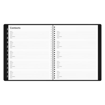 2027 Staples 7" x 9" Monthly Planner, Faux Leather Cover, Black (ST52183-27)