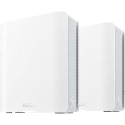 ASUS 802.11be 9300Mbps Tri-Band MU-MIMO Wi-Fi 7 Router, White (ZENWIFI BT6 2PK)