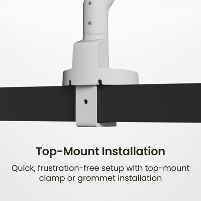 Kanto DM1 Single Monitor Desktop Mount for 17” - 40” Displays, Up to 22 lbs., White