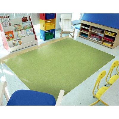 Joy Carpets Just Kidding Polyester 12' x 7'6" Machine Tufted Rug, Lime Green (623S-09)