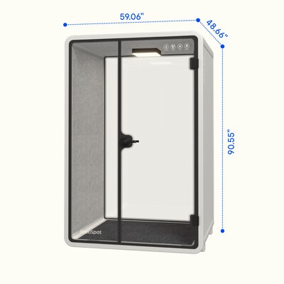 FlexiSpot WorkCube Series Sound Absorbing 2 Person Privacy Booth, White (P2FW-KIT)