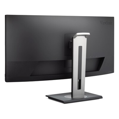 ViewSonic Ergonomic 34" 21:9 Curved UWQHD 4K 100Hz LCD Monitor, Height Adjustable, Docking Station, Black (VG3456CA)
