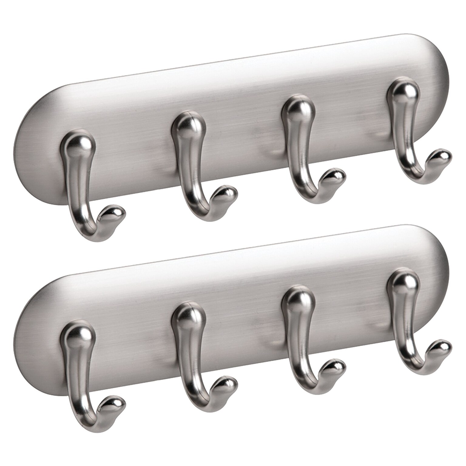 iDESIGN Wall Rack, Brushed Nickel, ABS, 2/Pack (28038M2)