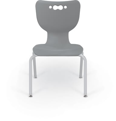 MooreCo 14" Hierarchy Student Chair with 4 Legs, Grey/Platinum Base (703673562546)