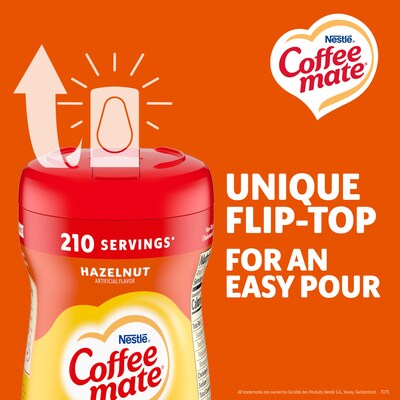 Coffee mate Hazelnut Powdered Creamer, 15 Oz. (NES12345)