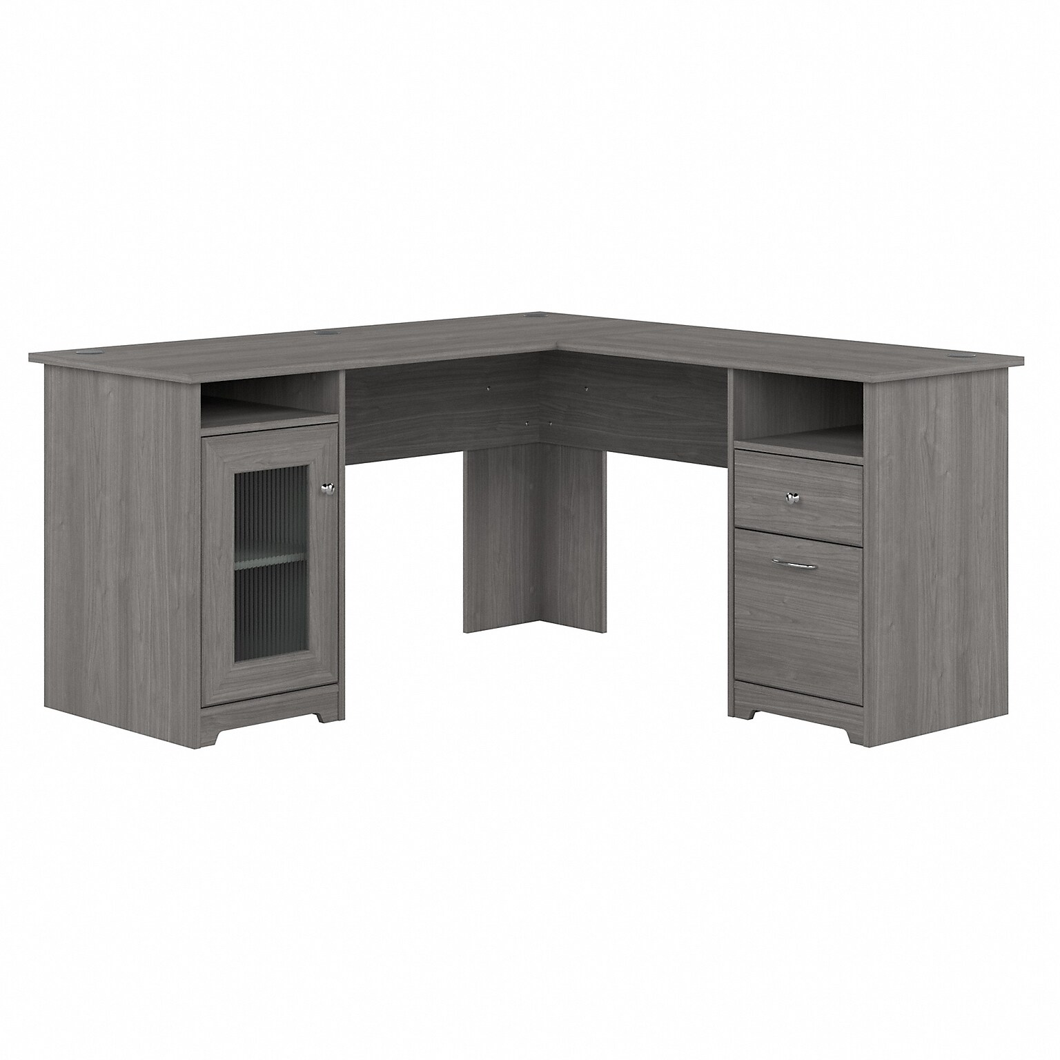 Bush Furniture Cabot 60W Wood L-Shaped Computer Desk, Modern Gray (WC31330K)