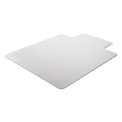 Alera® Carpet Chair Mat with Lip, 45" x 53'', Low Pile, Clear Vinyl (CM12233ALEPL)