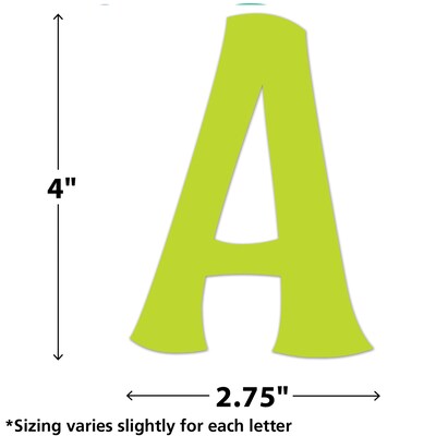 Teacher Created Resources Colorful Wild Whimsy 4 Self-Adhesive Letters and Numbers, Multicolored, 222/Pack (TCR9645)