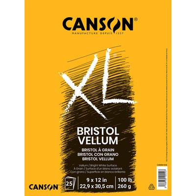 Canson XL Series 9 x 12 Vellum Sketch Pad, 25 Sheets/Pad, 2/Bundle (MCXC400061838-2)