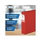 Davis Group Premium Economy 2" 3-Ring Non-View Binders, D-Ring, Red, 6/Pack (2304-03-06)