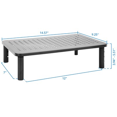Mount-It! Adjustable Monitor Stand, Up to 32", Black (MI-7363)