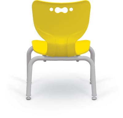 MooreCo 10" Hierarchy Student Chair with 4 Legs, Yellow/Platinum Base (703673561860)