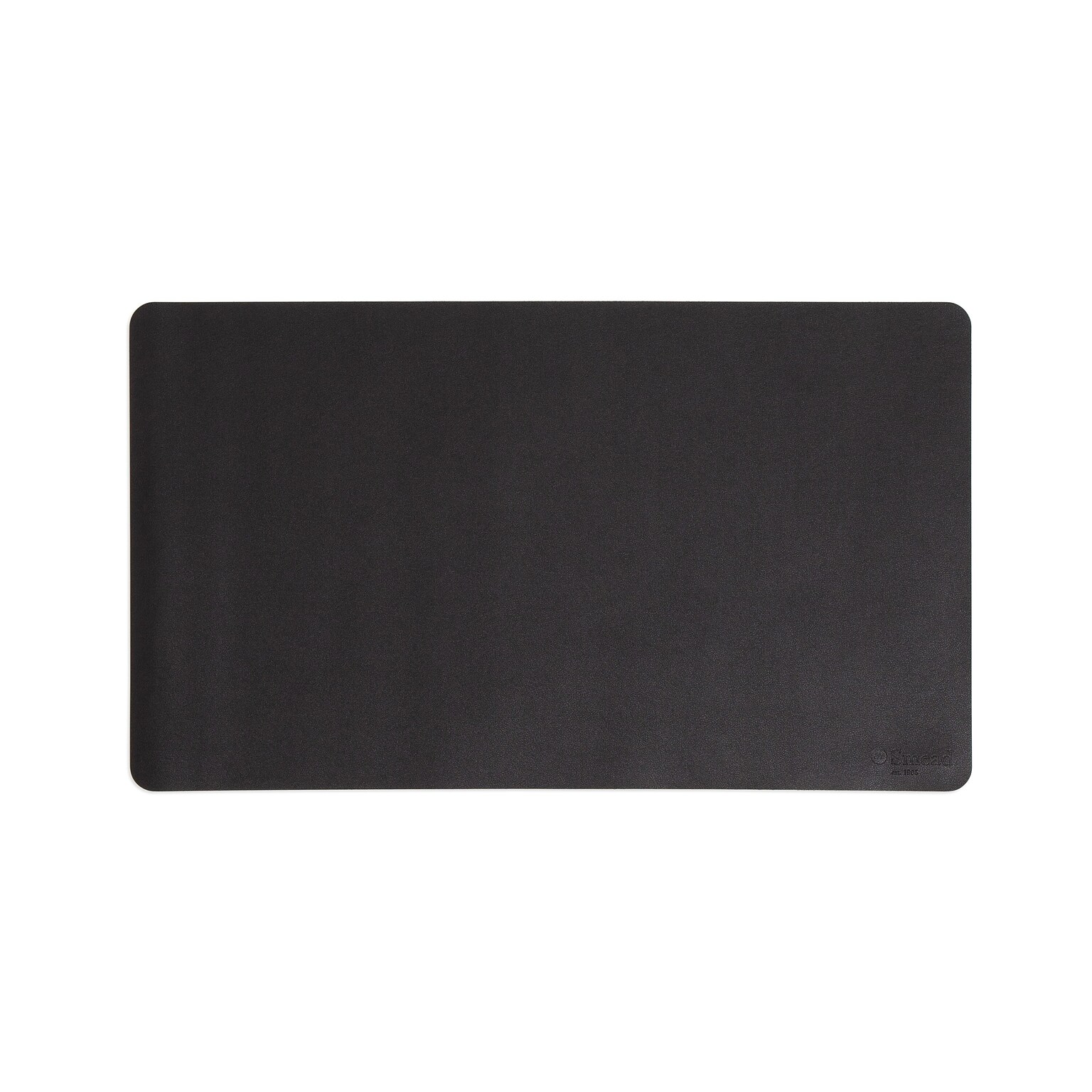 Smead Small Vegan Leather Anti-Slip Desk Pad, 23.6 x 13.7, Charcoal (SMD64838)