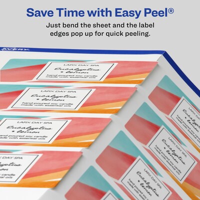 Avery Laser/Inkjet Rectangle Multipurpose Labels, 2" x 3.5", Matte White, 400 Labels/Box (94238)