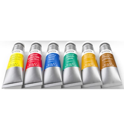 Winsor and Newton Winton Oil Color Paint Tube Set, Assorted Colors, 21 mL, 6/Set (WNX1490617)